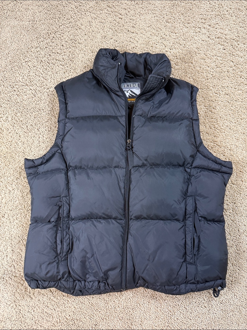 Pacific Trail | Vintage Men's Black Down Quilted Puffer Vest | L